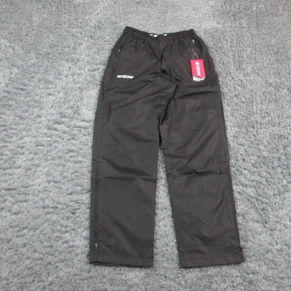 CCM Pants Mens Small Black Tactical Cool Team Track Hockey Reflective 26x29* NWT